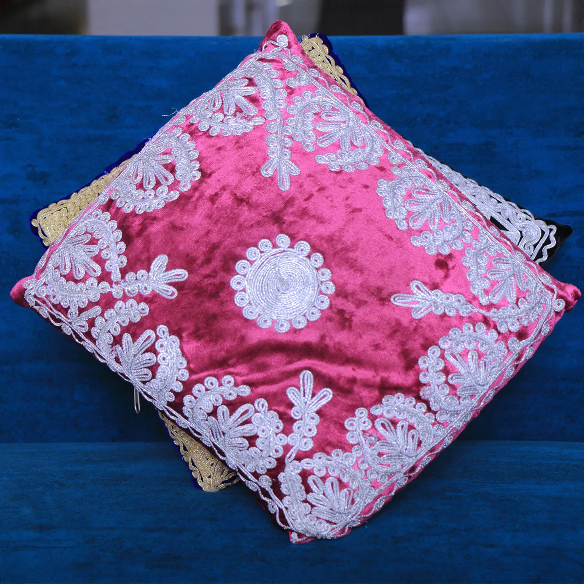 Exquisite Afghani Decorative Pillow | Handcrafted Cultural Accent Nk-387