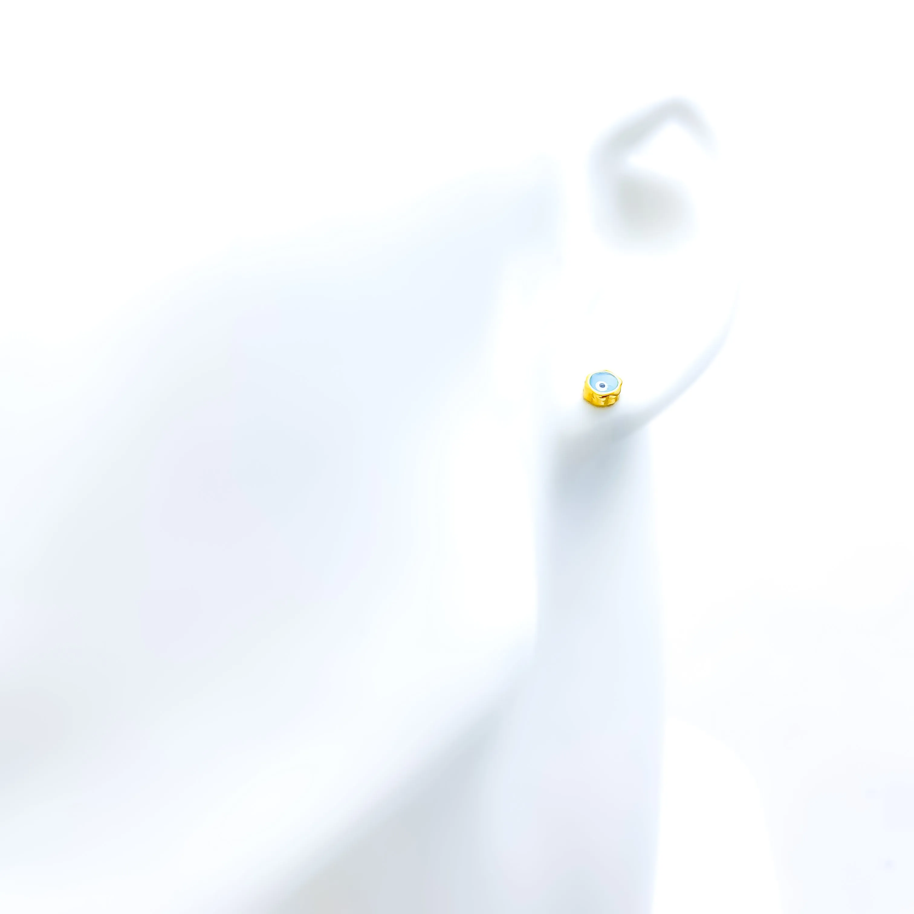 Exquisite Artistic 21k Gold Evil Eye Earrings