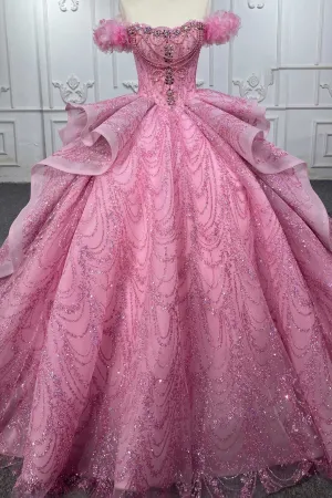 Exquisite Strapless Beading Quinceanera Dresses Luxury Appliques Sweetheart Ball Gown