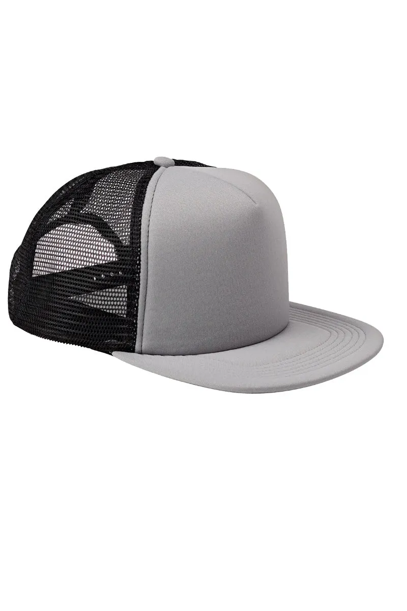 Faux Sequin Boo Transfer Foam Front Mesh Trucker Cap