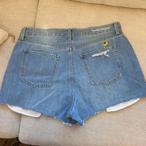 Favorite Daughter Juni High Rose Cutoff Shorts