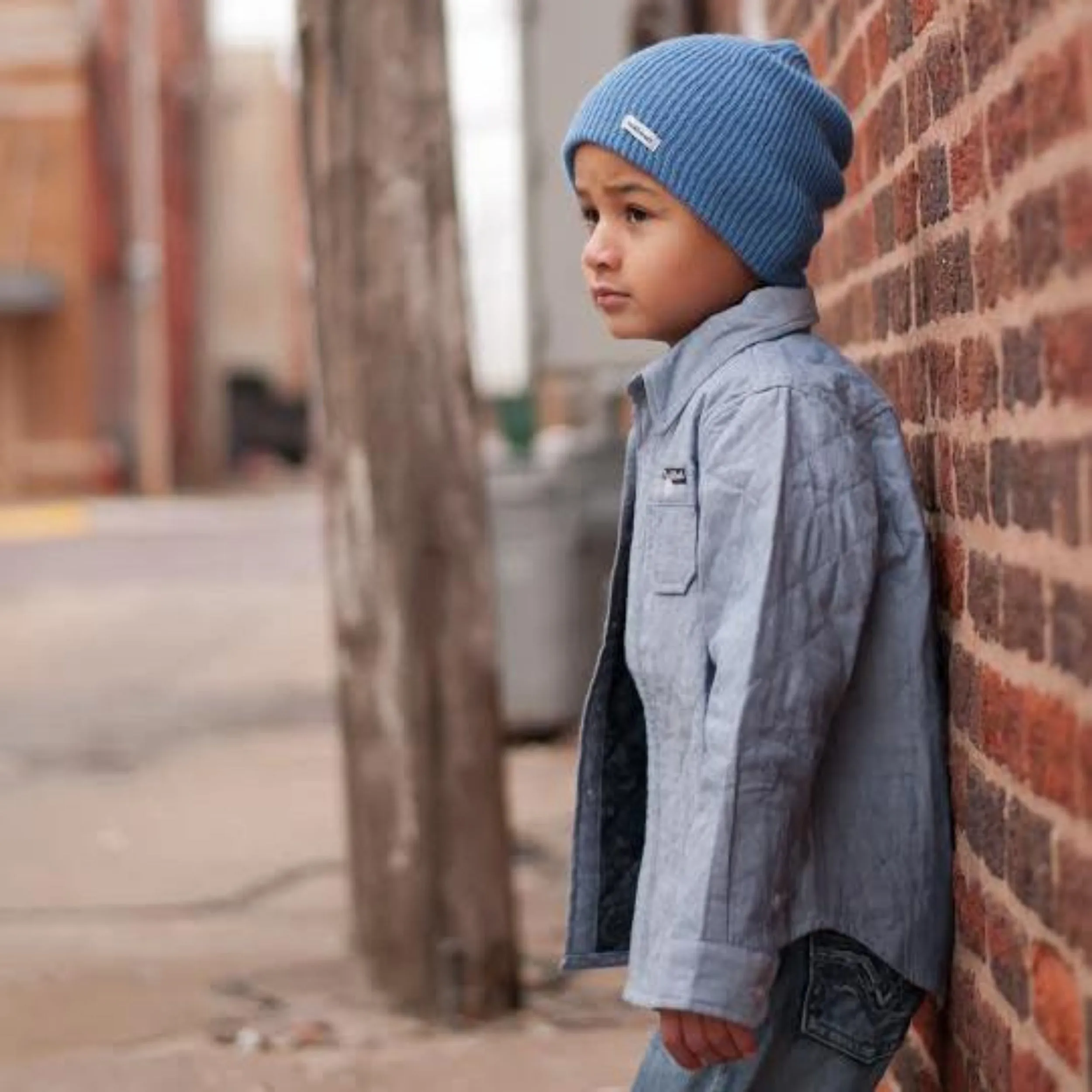 FINAL SALE - Knuckleheads Light Blue Slouchy Beanie For Boys