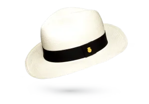 FINE FEDORA PANAMA HAT "CLASSIC WHITE" ROLLABLE PREMIUM STANDARD