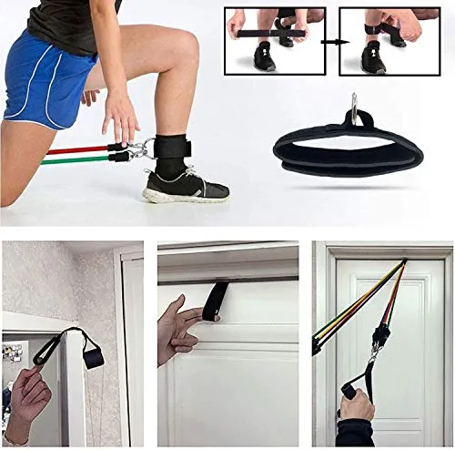 Fit Mammal Resistance Band Set- Warranty for Life- Resistance Bands for Workout for Men & Women- Heavy Resistance Tube & Stretch Band for Exercise- 50  Exercise Bands E-Book