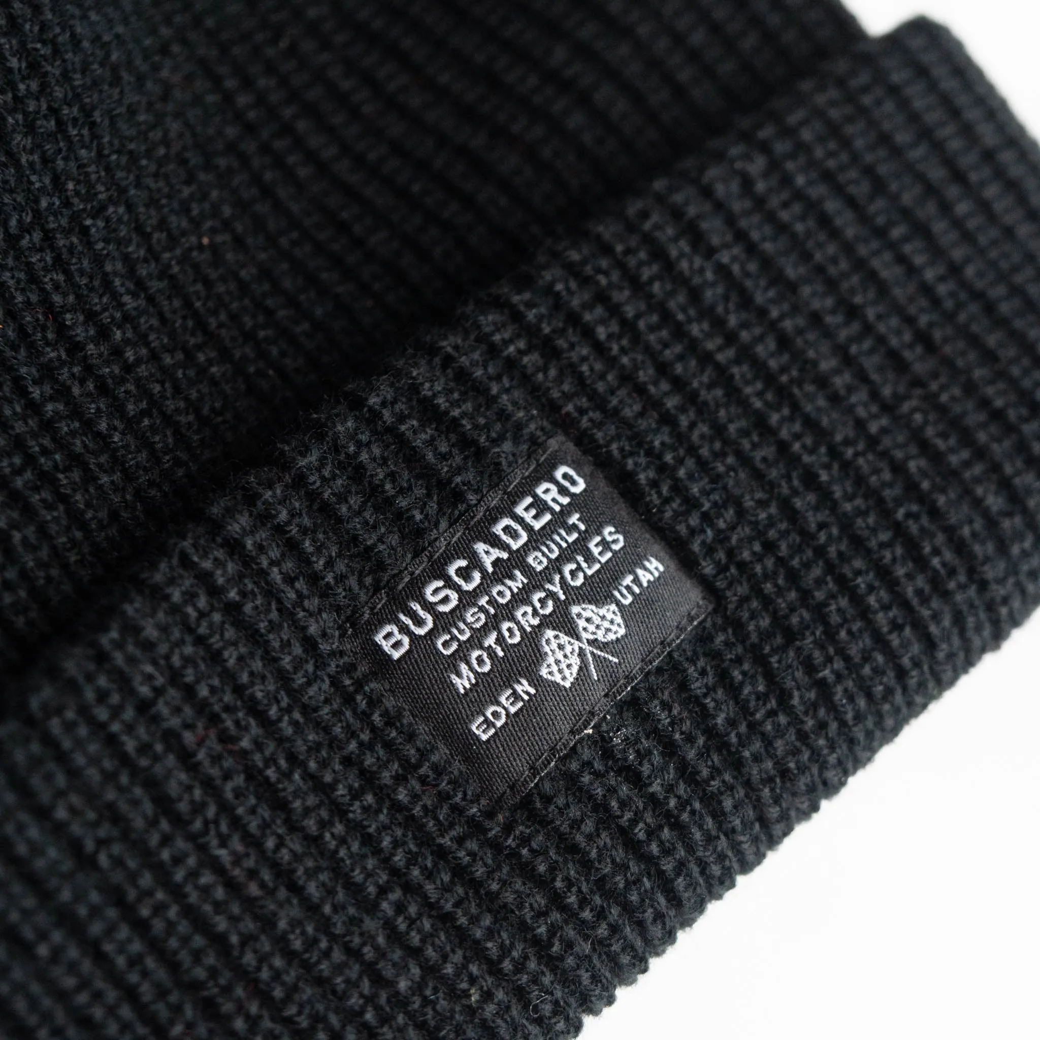 'Flags’ Cuff Beanie - Black