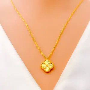 Flawless Bespoke Golden 21k Gold Necklace Set