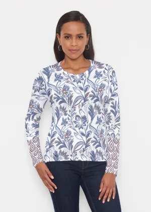 Floral Buds (8015) ~ Signature Long Sleeve Crew Shirt