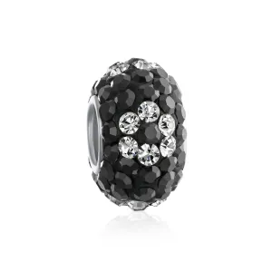Floral Spring Crystal Bead Charm Aqua Black Pink Red Spacer for European Bracelet