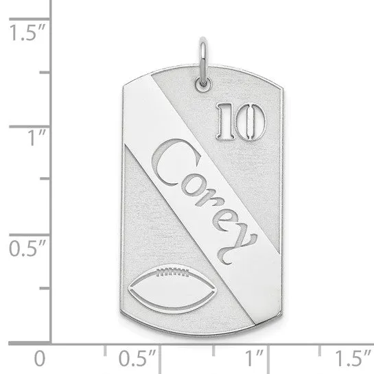 Football Dog Tag Charms