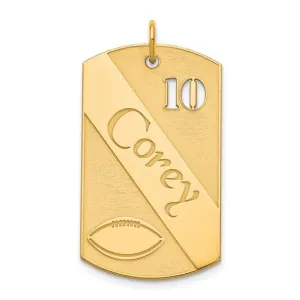 Football Dog Tag Charms