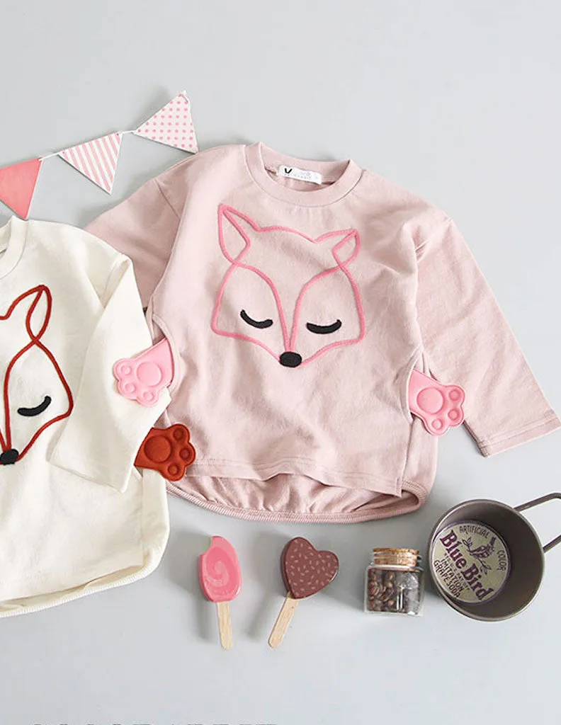 Fox Paw Jumper Pink