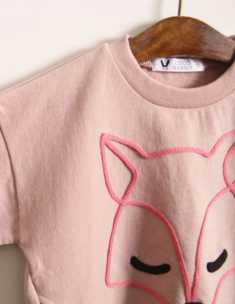Fox Paw Jumper Pink