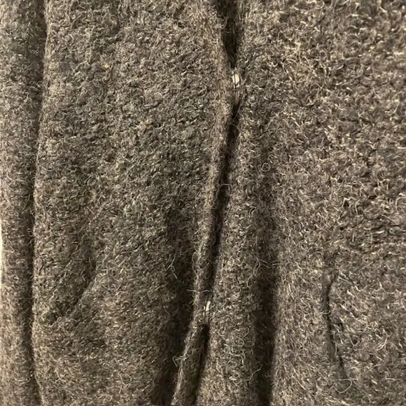 Free People Oversized Boucle Cardi Sweater XS Grey Alpaca Blend