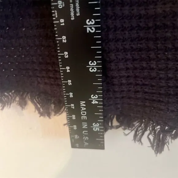 Free People Women's Cold Shoulder V Neck  Sweater Gray Casual Knit High-Low S/M