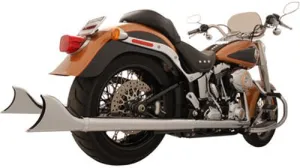 Freedom Performance HD00328 Sharktail Signature True Dual Exhaust System - 36in. Chrome Muffler - Chrome Tips