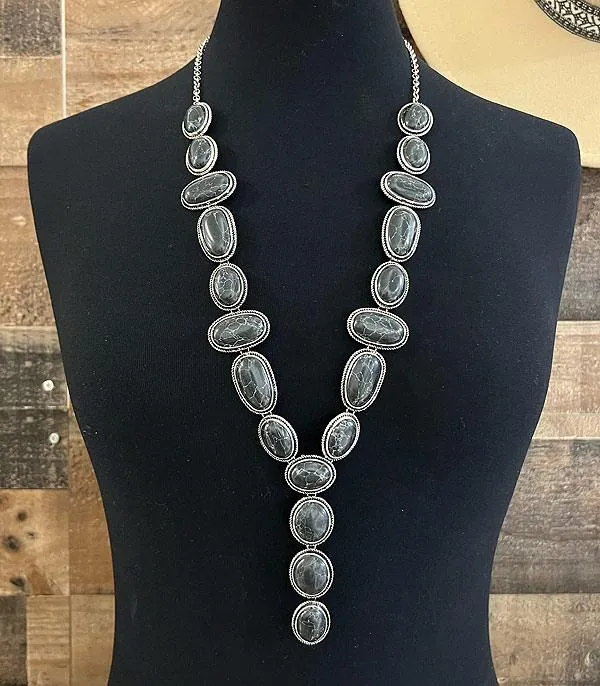 Fushion Stone Fashion Y Necklace
