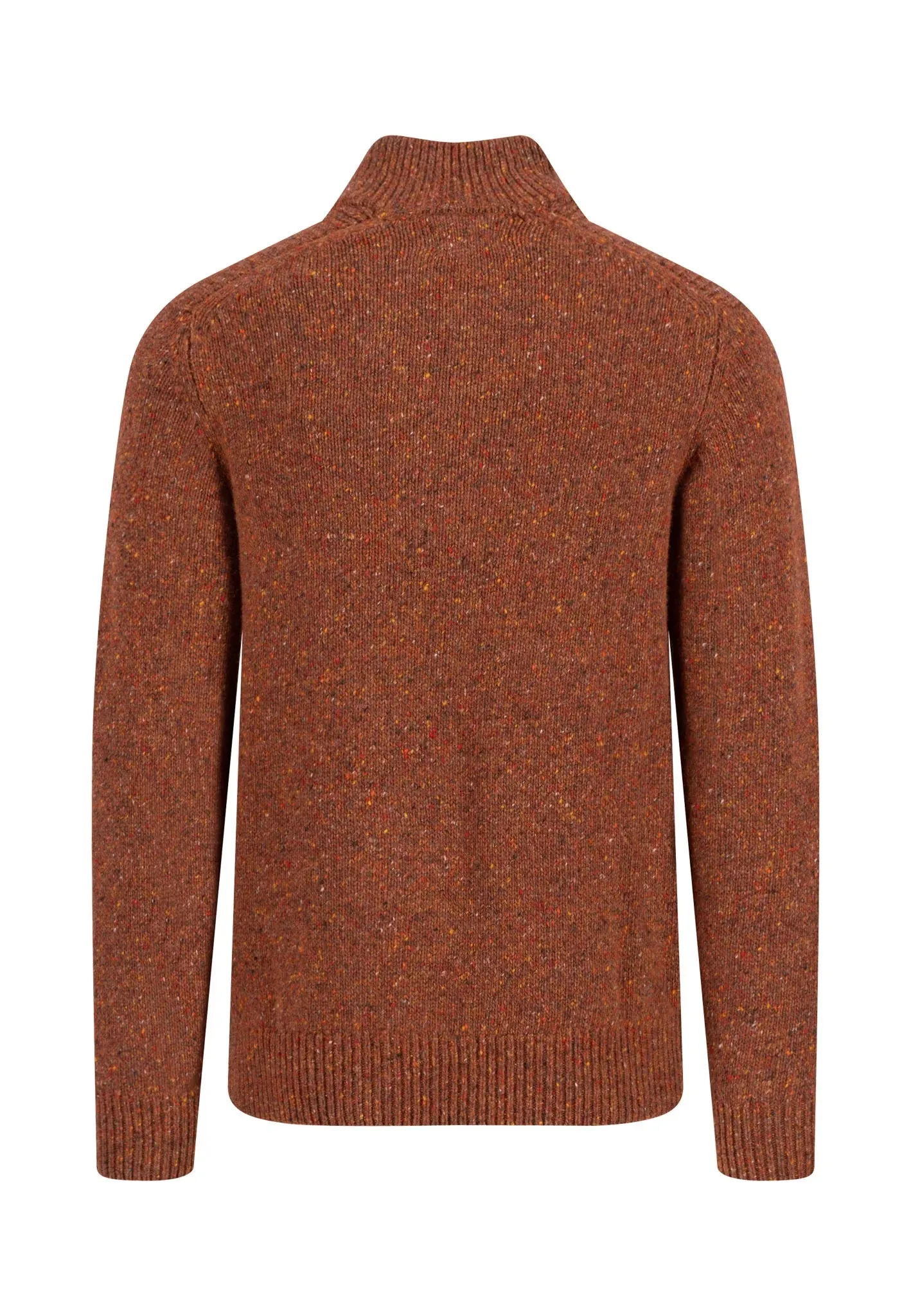 FYNCH HATTON Troyer 1/4 Zip Donegal Knit - Men's – Flame