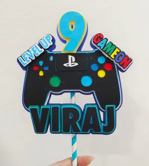 Game on theme Cake Topper