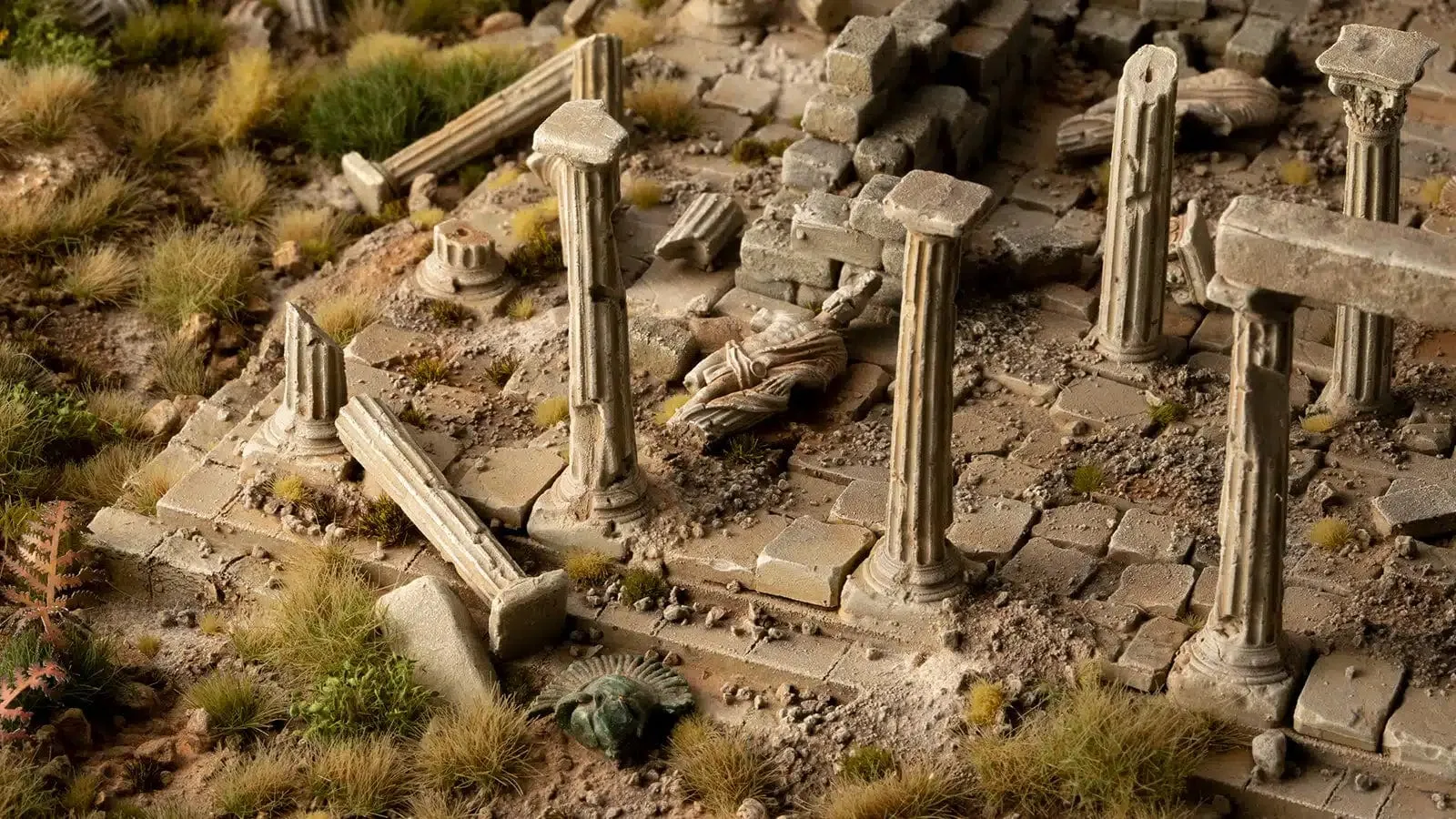 Gamer's Grass Basing Bits - Statues and Columns