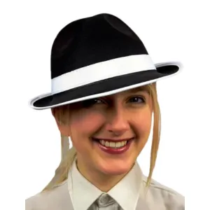 Gangster Hat with White Trim