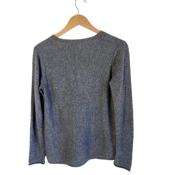 Garnet Hill Cashmere Essential Pullover Sweater Size XS Women Gray Color