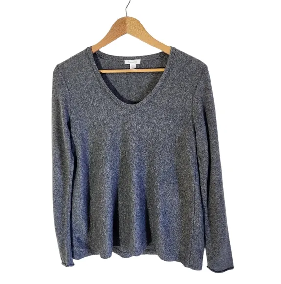 Garnet Hill Cashmere Essential Pullover Sweater Size XS Women Gray Color