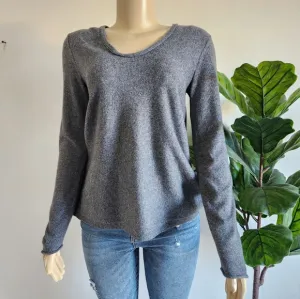 Garnet Hill Cashmere Essential Pullover Sweater Size XS Women Gray Color