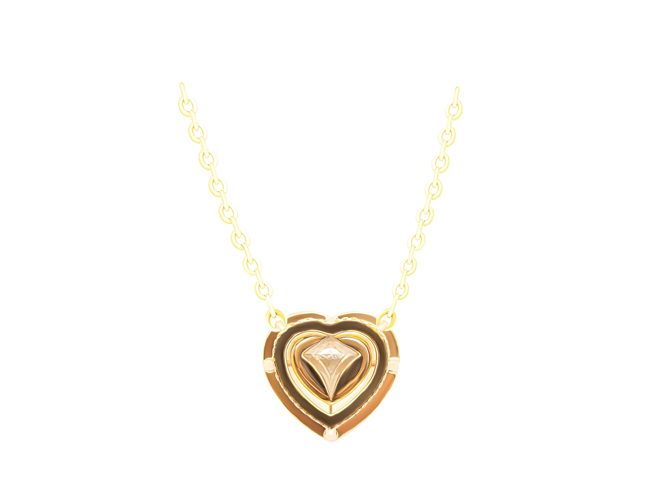 GIA Certified Pendant with 6.03ct Fancy Intense Yellow Heart Shape Diamond
