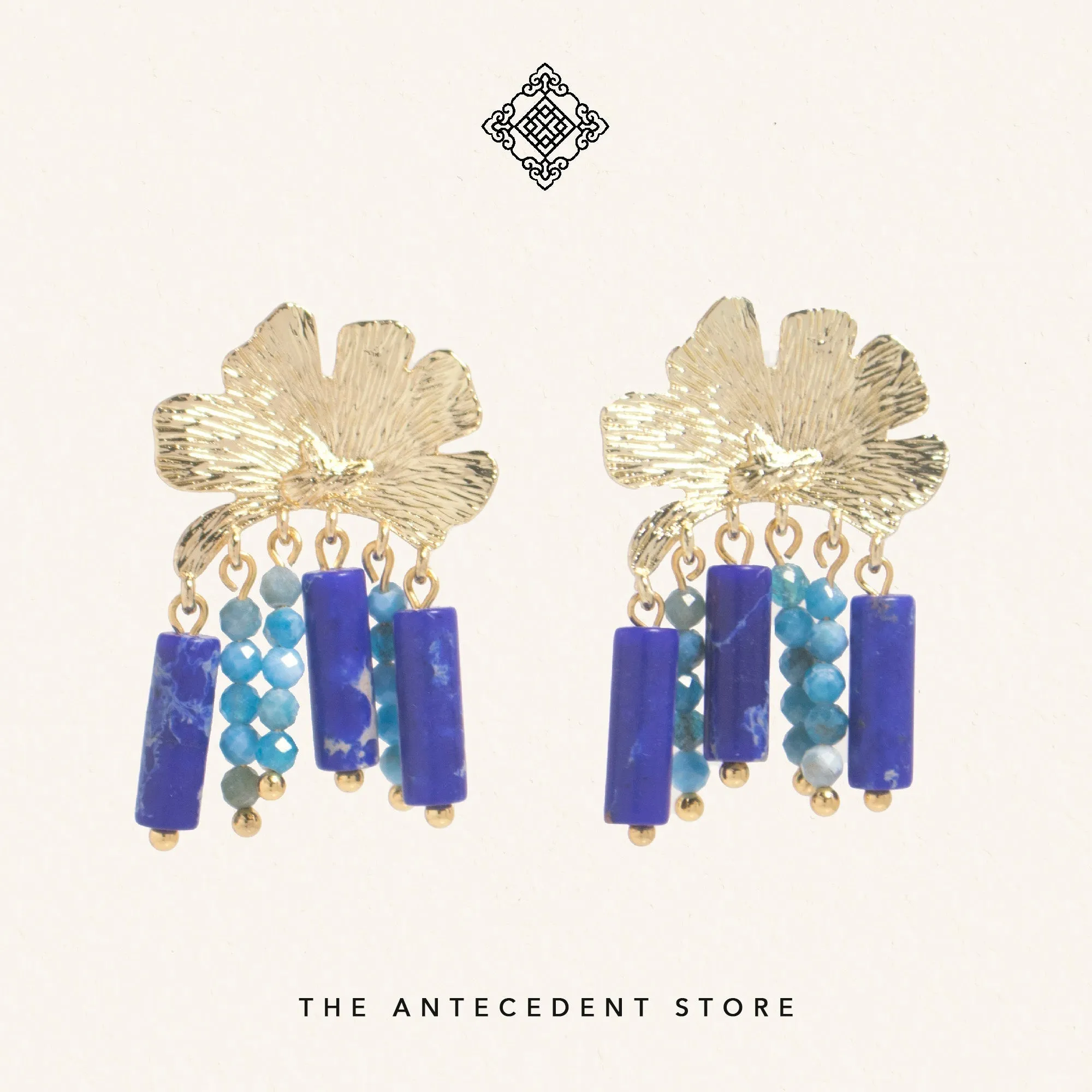 Ginkgo Leaf Statement Earrings