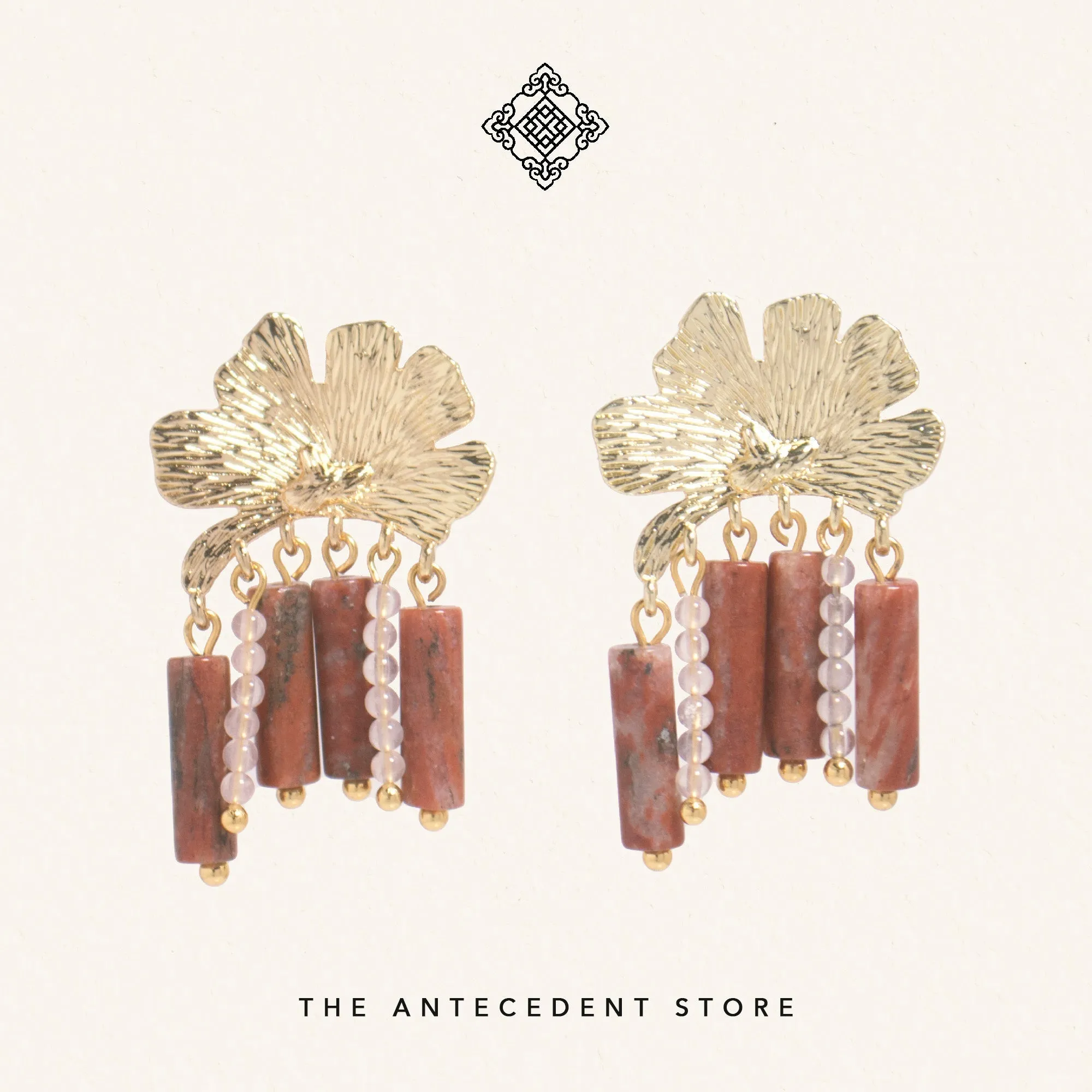Ginkgo Leaf Statement Earrings
