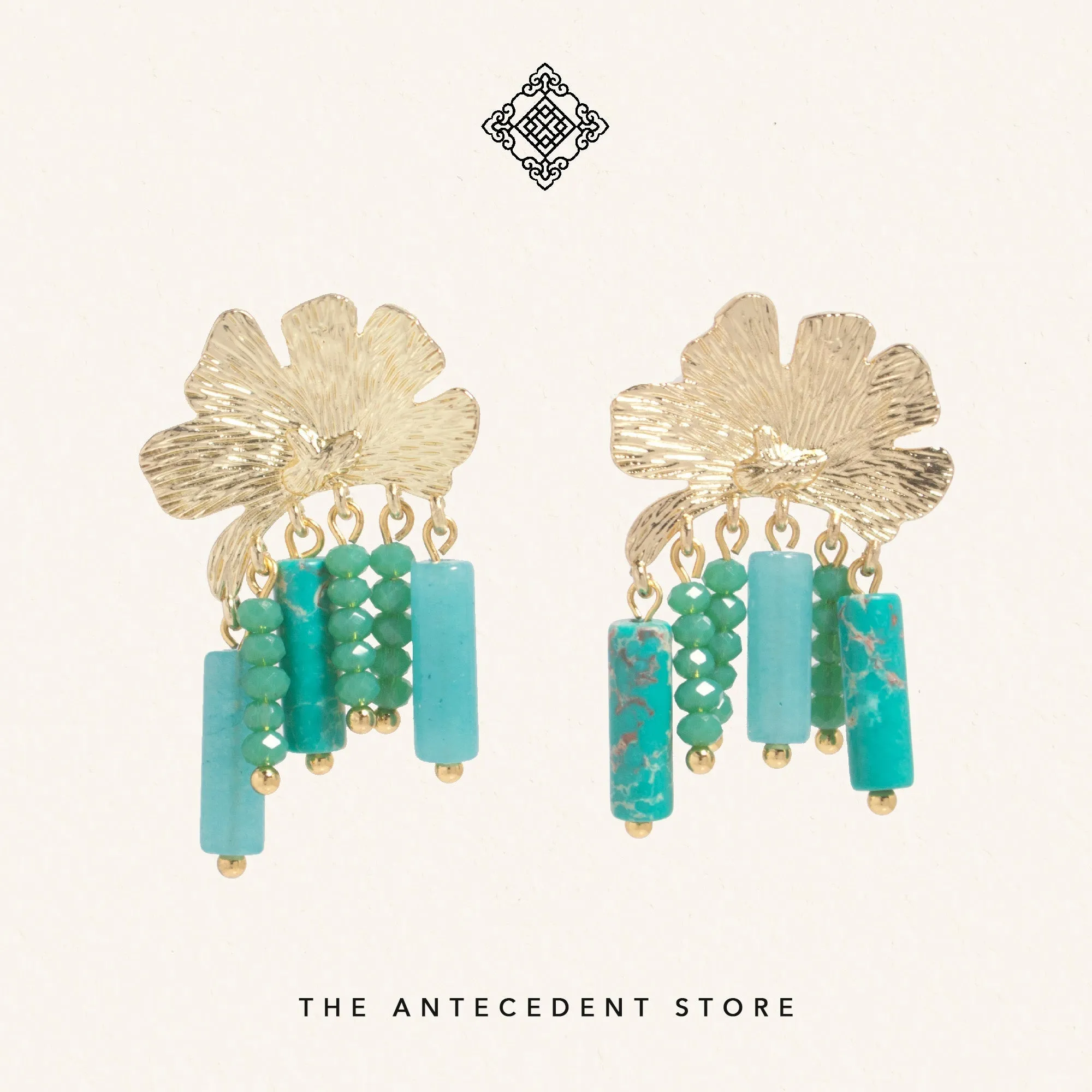 Ginkgo Leaf Statement Earrings