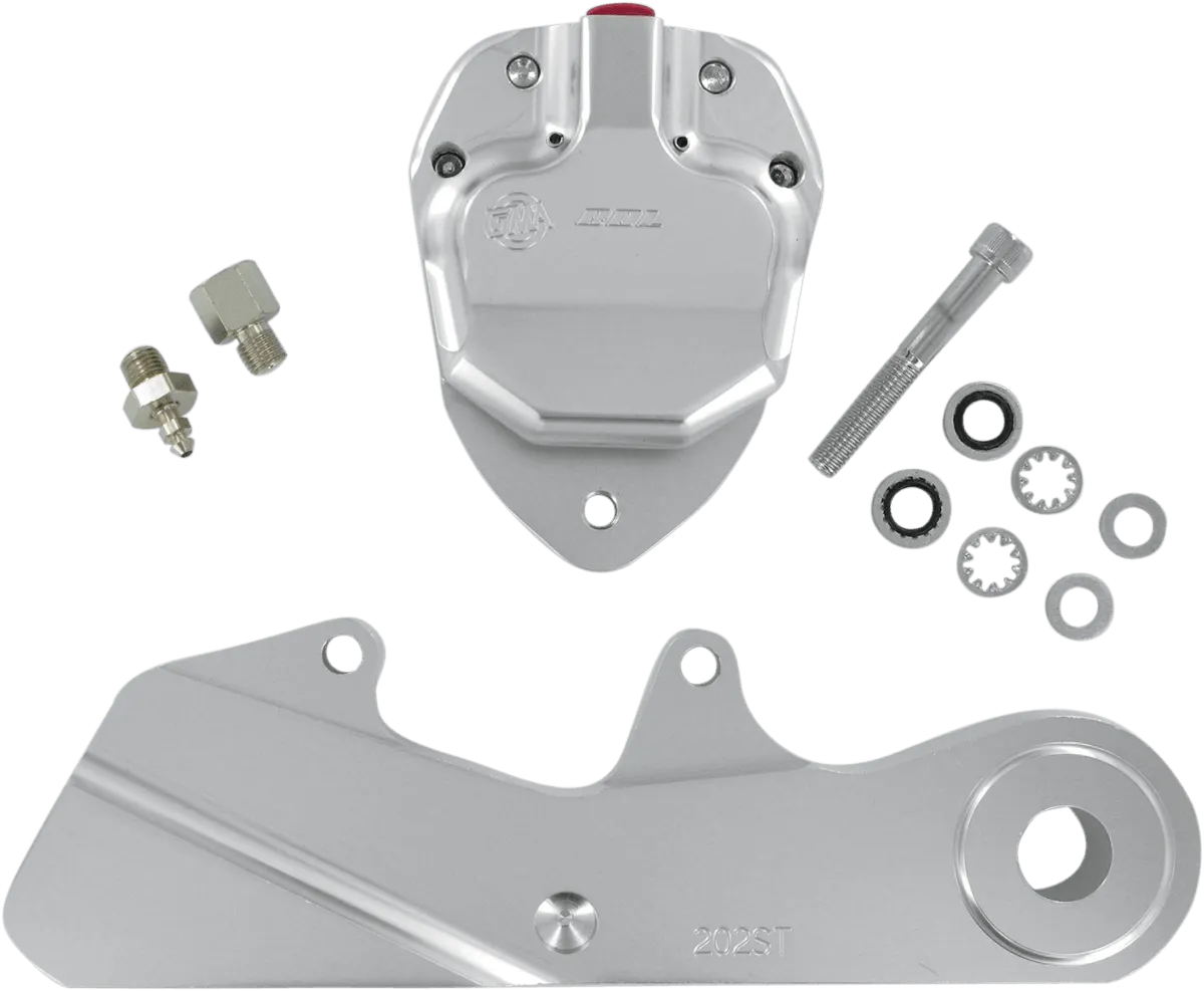GMA Engineering GMA-202ST 2-Piston Custom Rear Brake B-Caliper Kit - Classic Clear Anodized