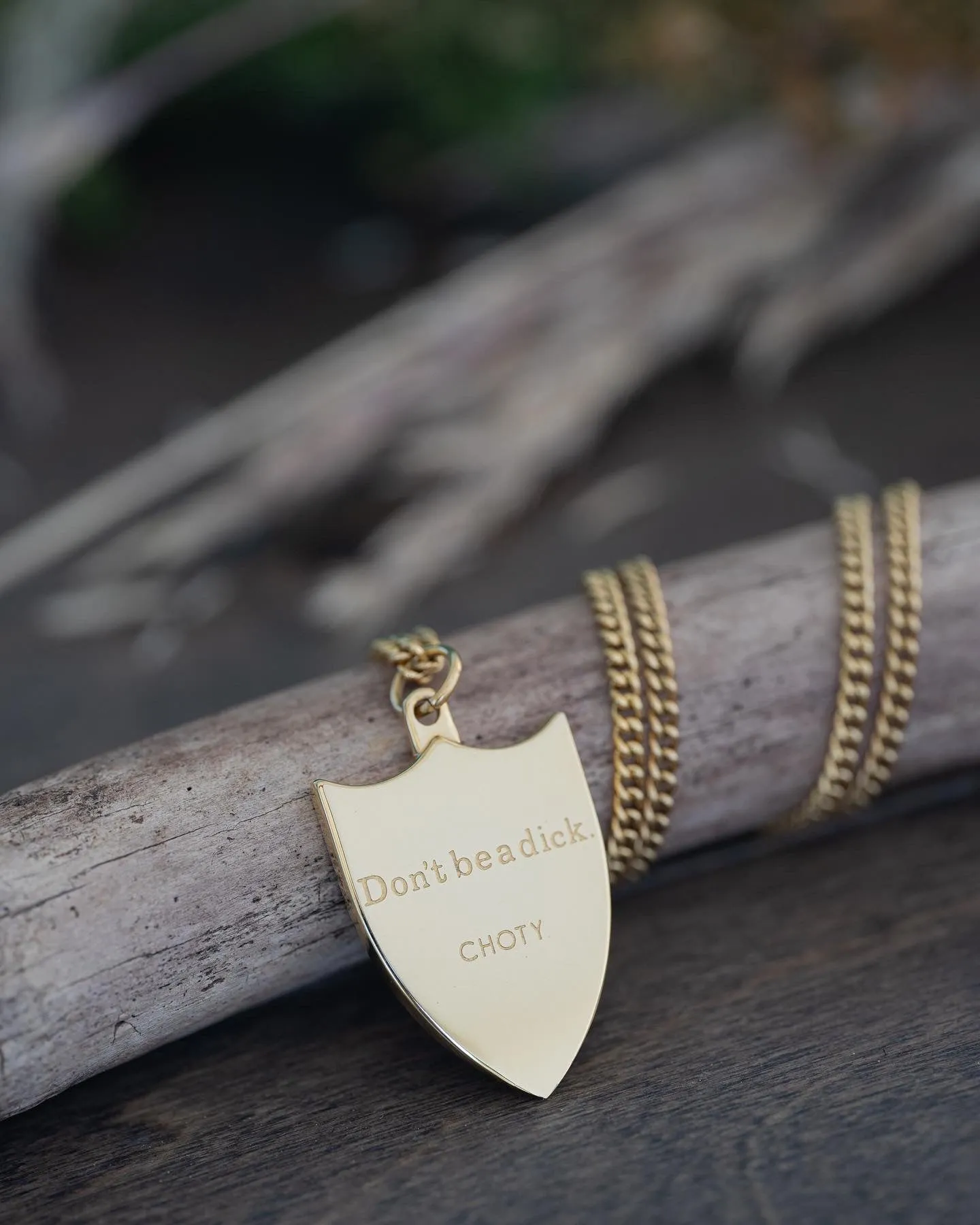 Gold Don't Be A Dick - World's Best Shotgun Necklace