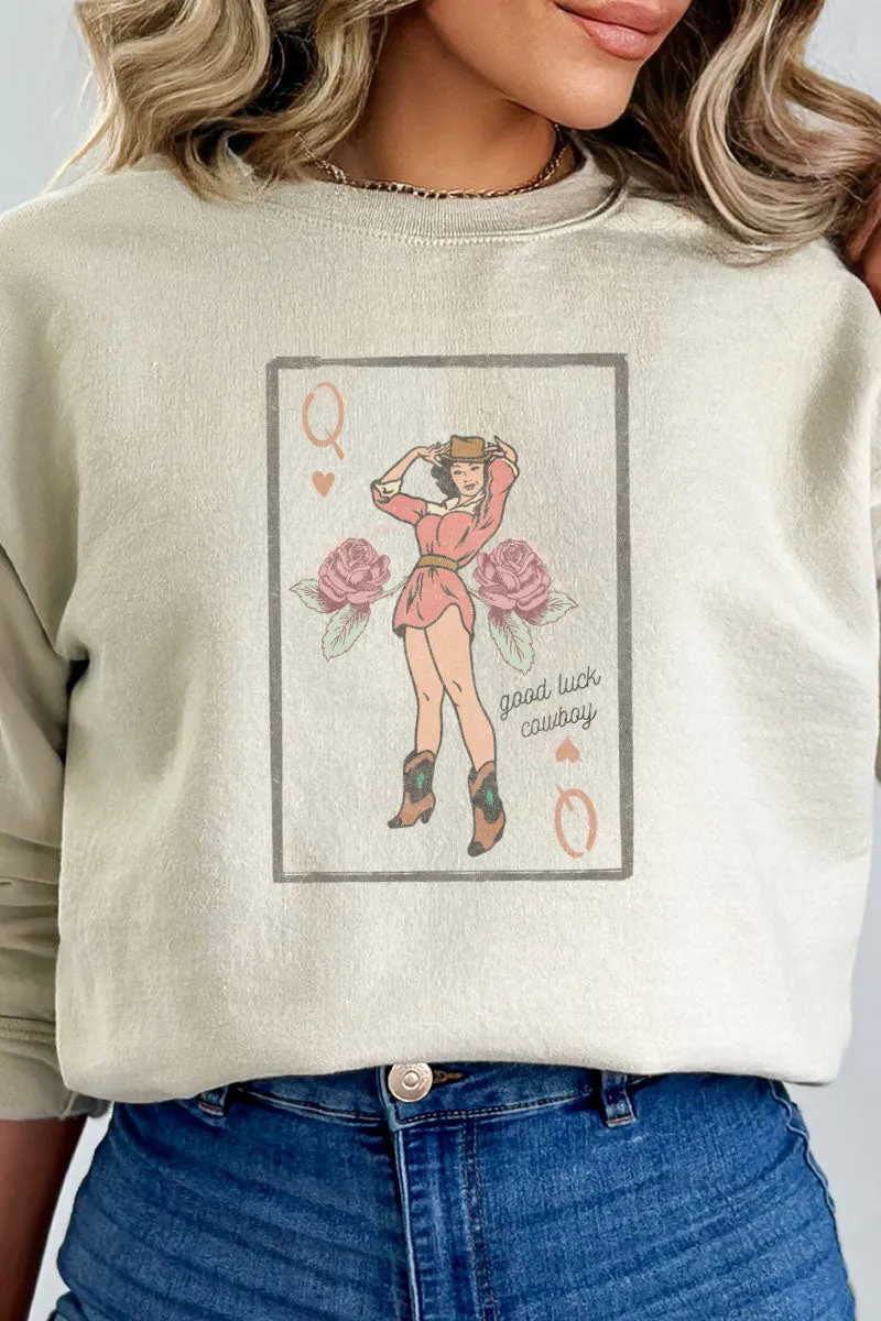Good Luck Cowboy Heavy-weight Crew Sweatshirt