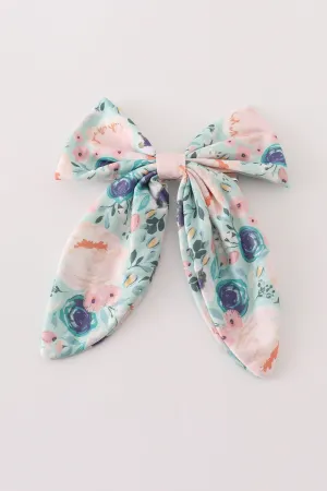 Green Garden Serenity Print Girl Sailor Bow