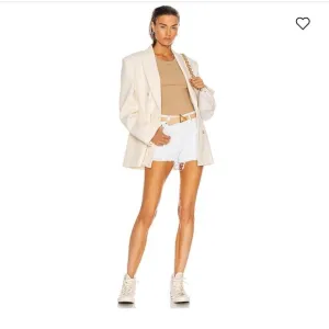 GRLFRND Helena High Rise Cut Off Short in Topanga (White) - EUC, 27