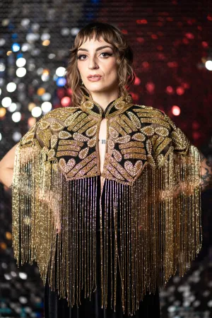 Hand beaded cape