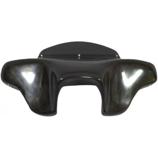 Harley Davidson Headlight Stereo Fairing Fatboy Softail Classic Heritage Deluxe Black