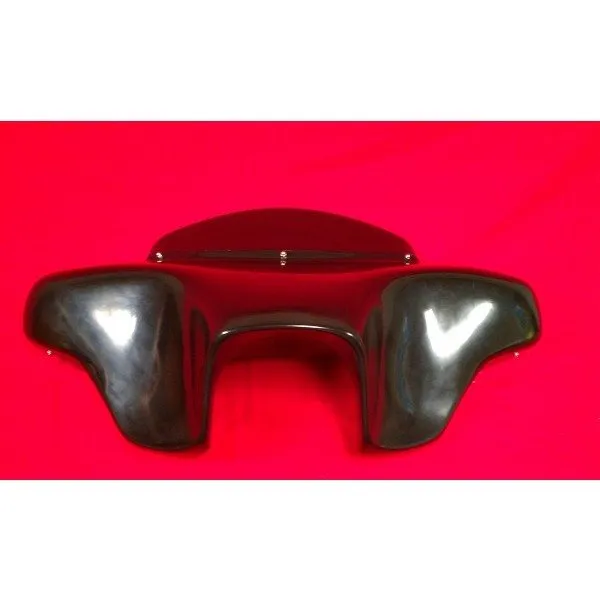 Harley Davidson Headlight Stereo Fairing Fatboy Softail Classic Heritage Deluxe Black