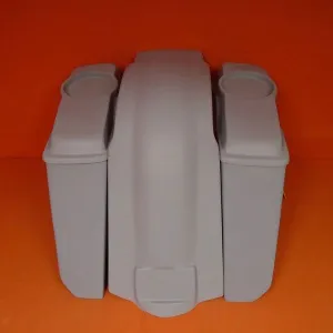 Harley Davidson Heritage Softail 5" Extended Saddlebags 6.5" Speaker Lids   Fender No Cutouts