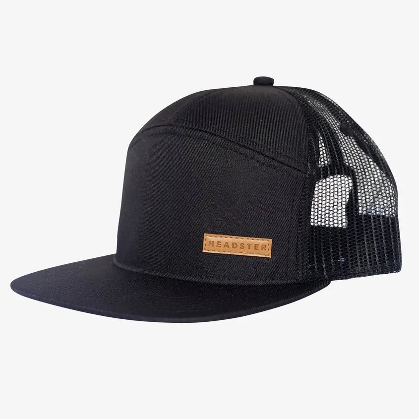 Headster - City Black Trucker Hat