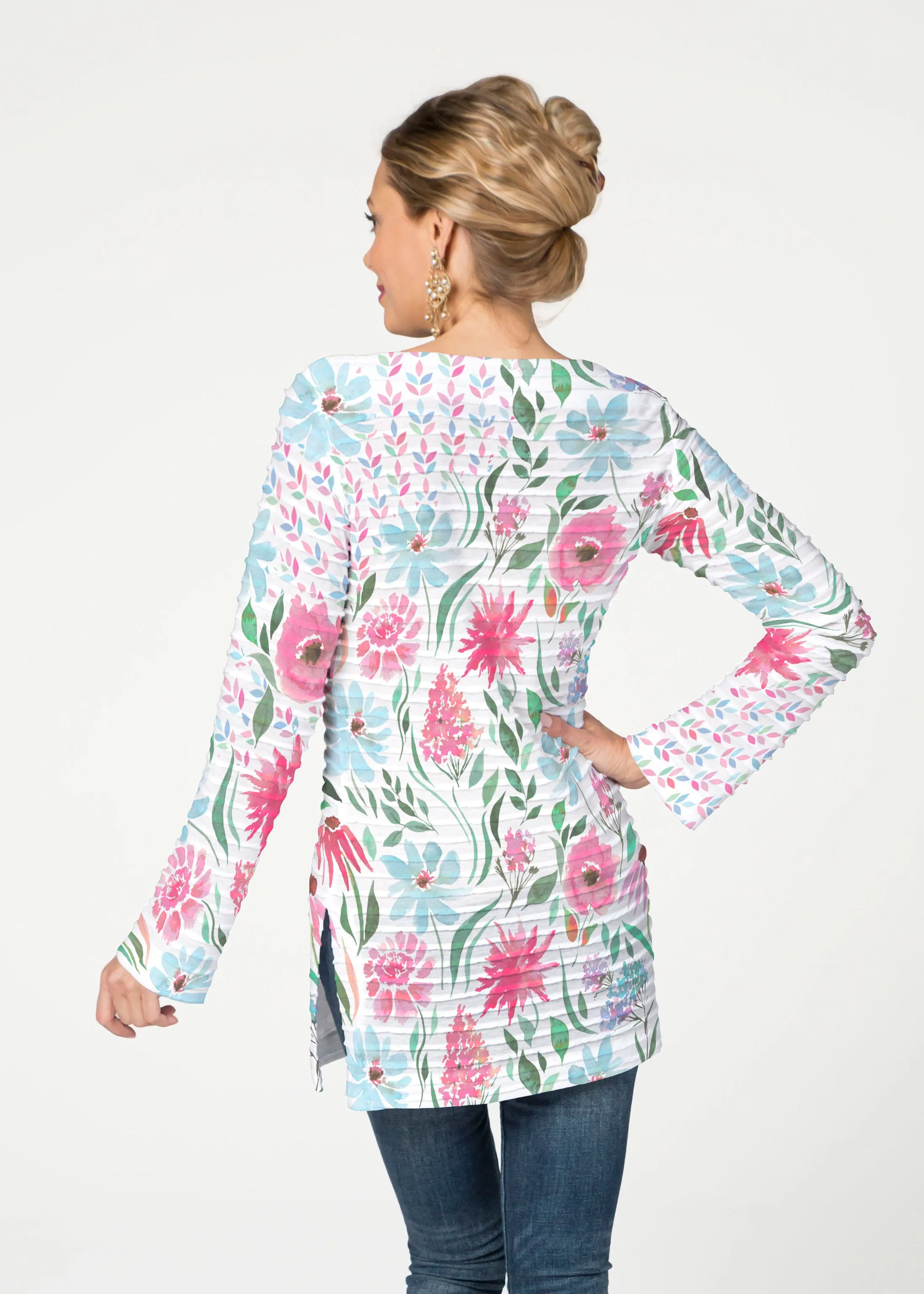 Hello Dolly (8038) ~ Banded Boatneck Tunic