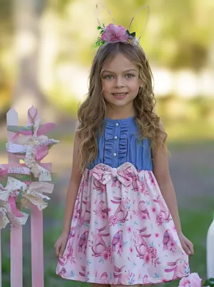 Hoppy Vibes Only Chambray Easter Dress