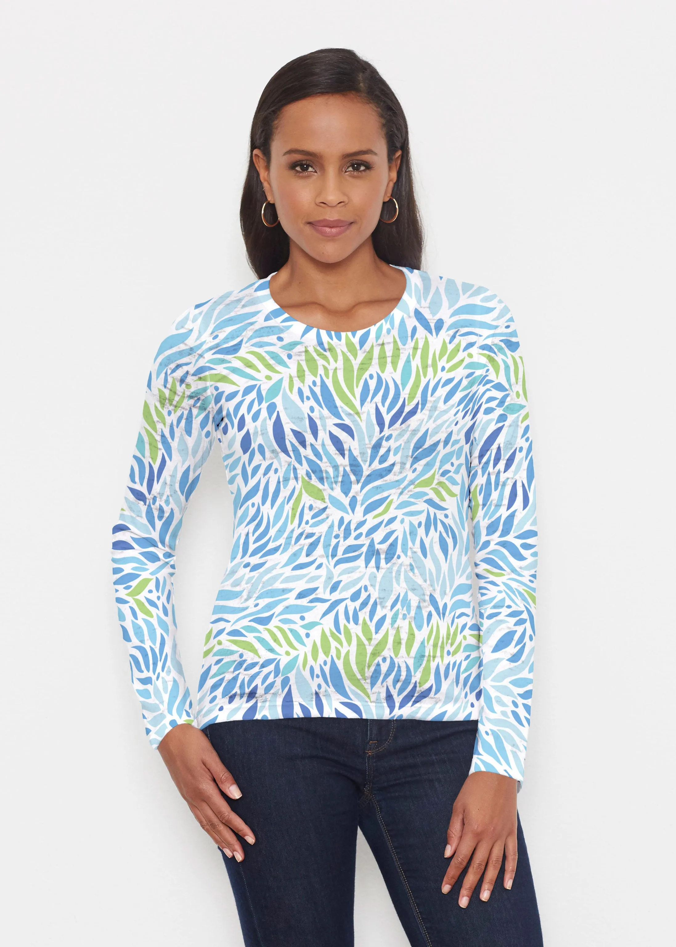 Hotsy Totsy Blue (8143) ~ Signature Long Sleeve Crew Shirt