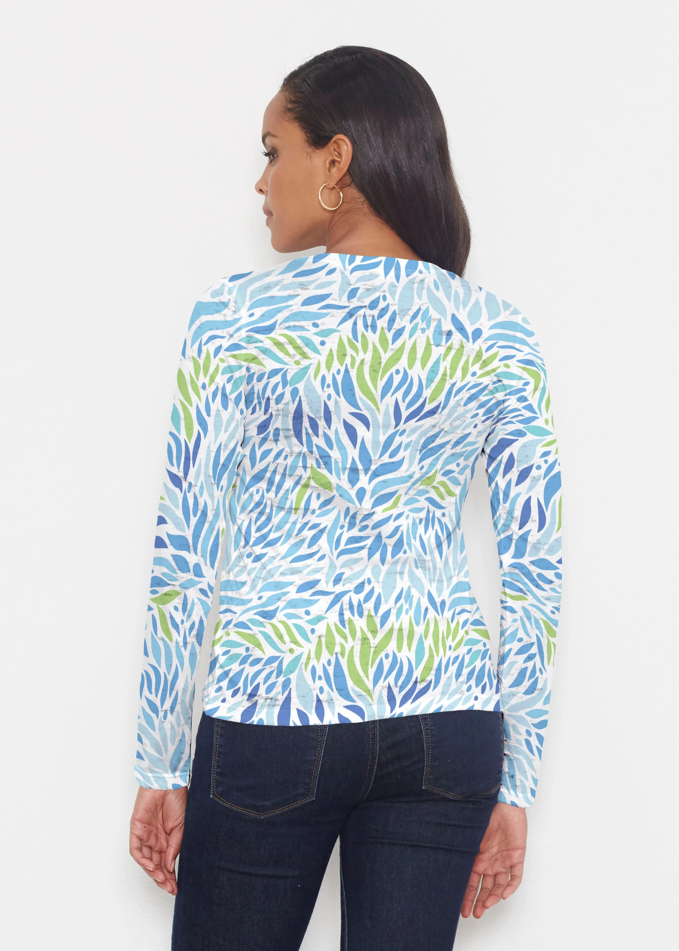 Hotsy Totsy Blue (8143) ~ Signature Long Sleeve Crew Shirt