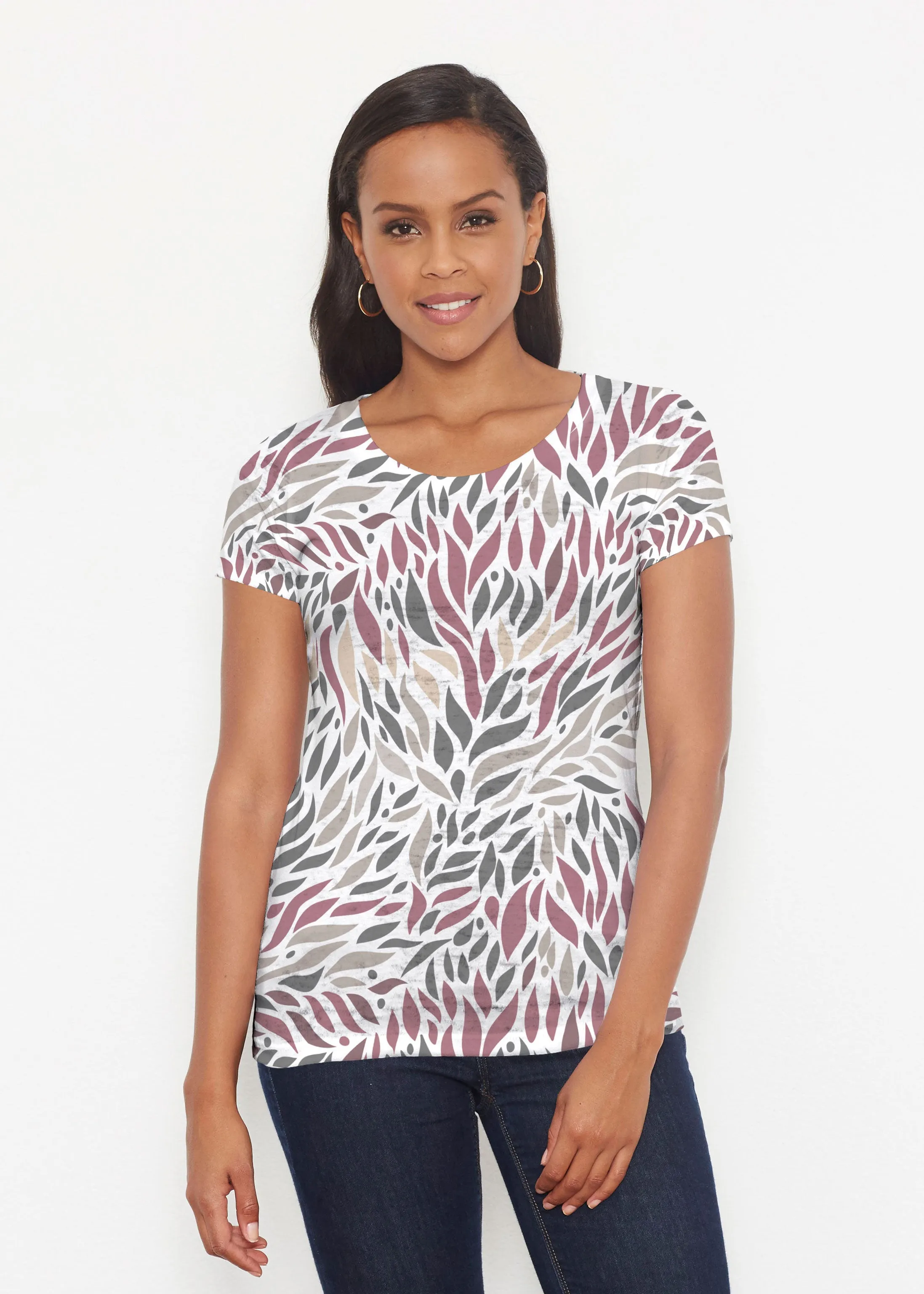 Hotsy Totsy Wine (8144) ~ Short Sleeve Scoop Shirt