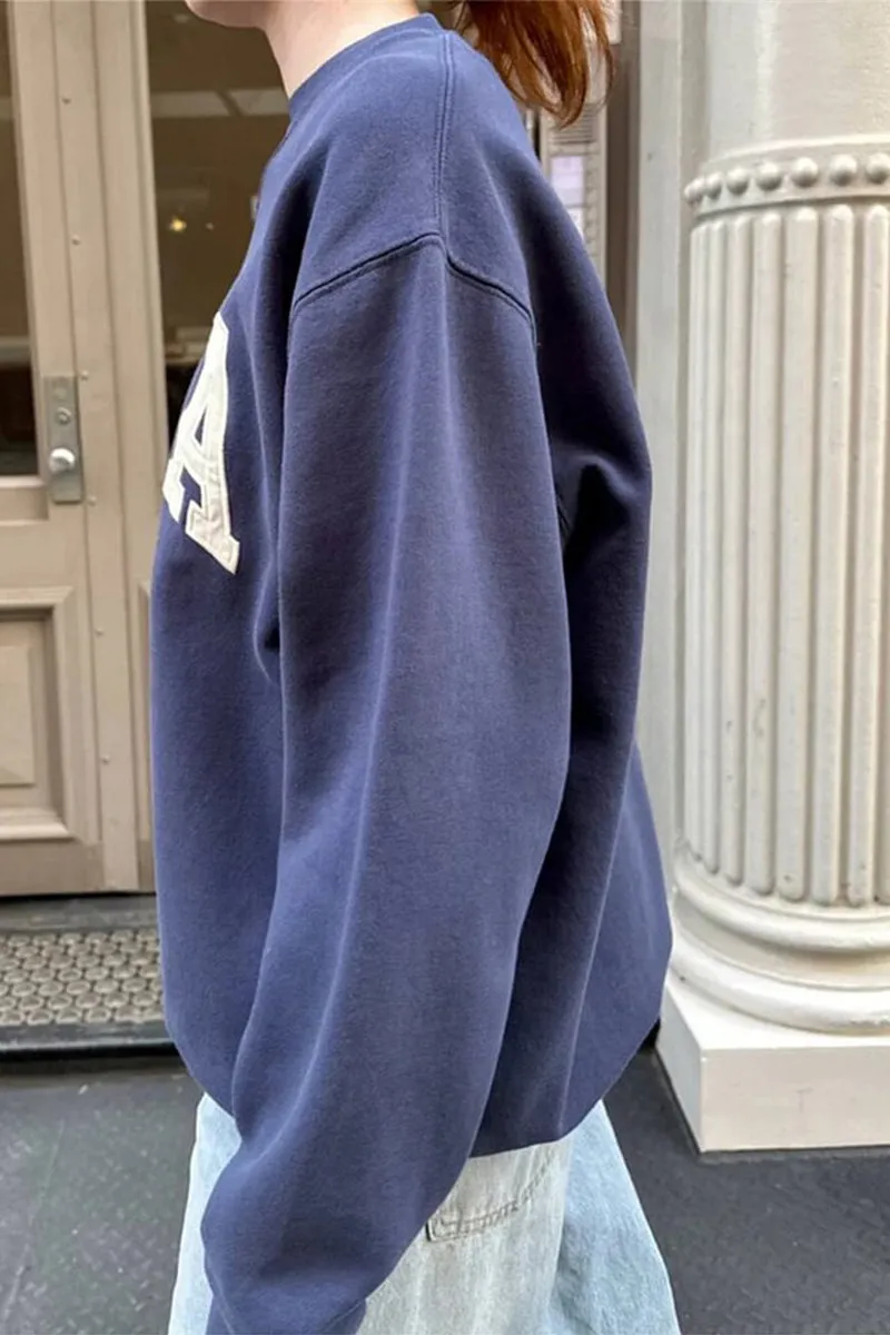 HTT1055 USA Varsity Sweatshirt Top