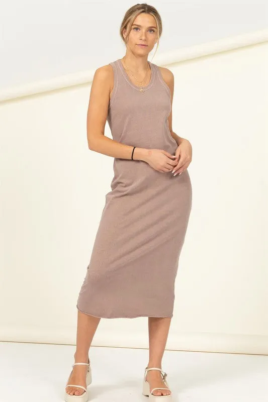 HYFVE Fun Day Sleeveless Shift Midi Dress