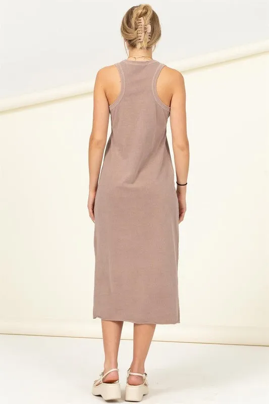 HYFVE Fun Day Sleeveless Shift Midi Dress