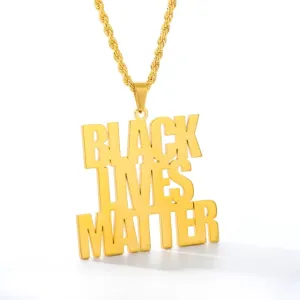 I CAN'T BREATHE Necklace USA Black Person Human Right Fighting George Floyd Black Lives Matter Necklace Stainless Steel Jewelry